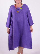 Lagenlook Linen A Line Dress - 12813, , Pure Plus Clothing, Lagenlook Clothing, Plus Size Fashion, Over 50 Fashion